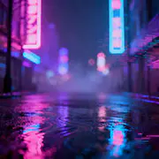 雨夜迷航 - AI音乐作品封面